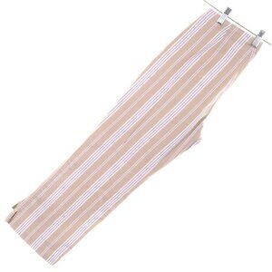 Gap Womens Size 4 Fitted Cropped Capri Pants Striped Tan Blue White 28 x 24